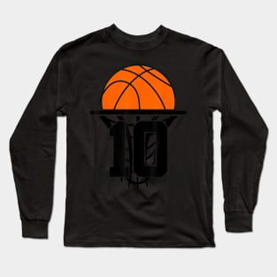 10 YEARS BASKETBALL 10TH BIRTHDAY Long Sleeve T-Shirt